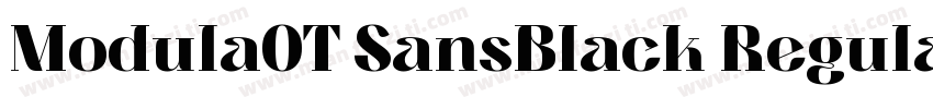ModulaOT SansBlack Regular Version字体转换